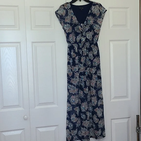 as u wish maxi dress As U Wish Women Size Small Maxi Dress Floral Off Shoulder Pink #4